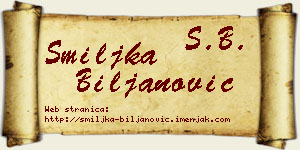 Smiljka Biljanović vizit kartica